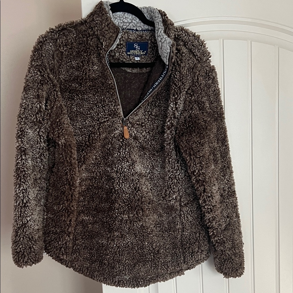 Simply Southern Tan Sherpa Pullover